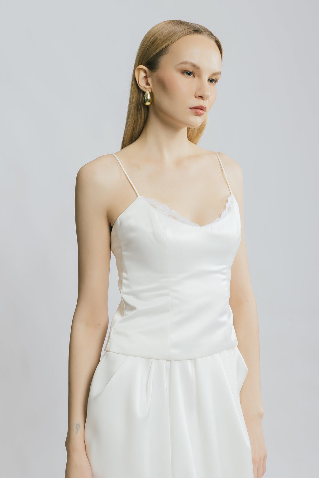Dream Girl White Romantic Lace Cami Top