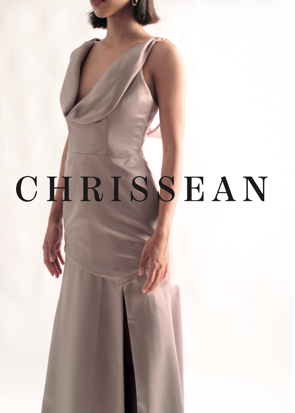 Cowl Neck Dress with Slit